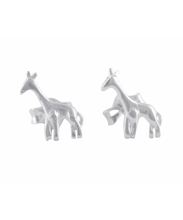 Sterling Silver Small Giraffe Earrings