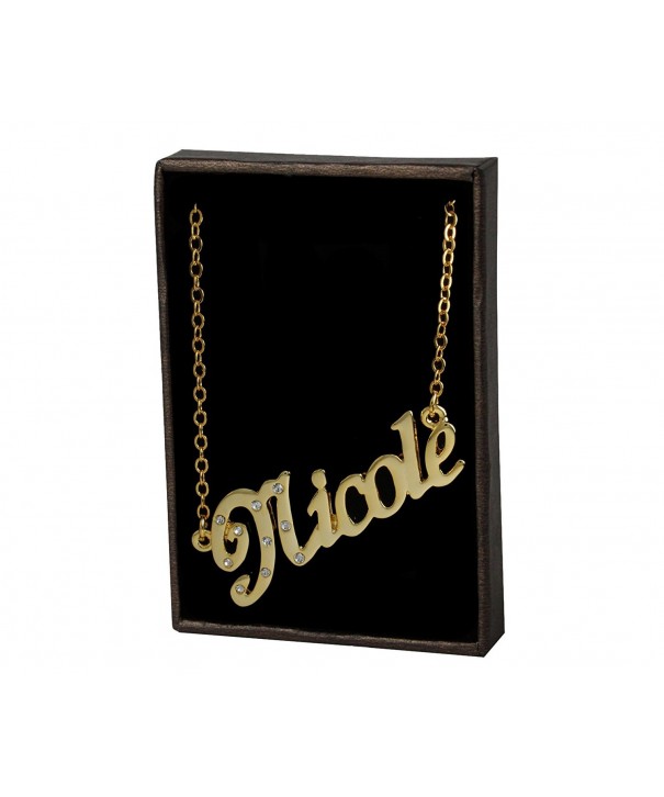 Name Necklace Nicole Yellow Plated