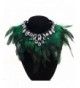 ZMZY Crystal Feather Necklace Collar