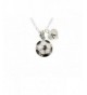 Custom Crystal Soccer Necklace Initial