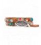 WWJD Bracelet Leather Rainbow Beads