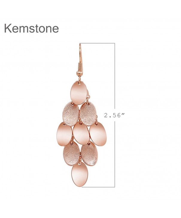 Kemstone Brushed Plated Dangle Earrings