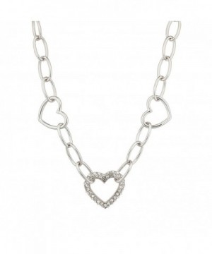 Lux Accessories Crystal Valentine Necklace