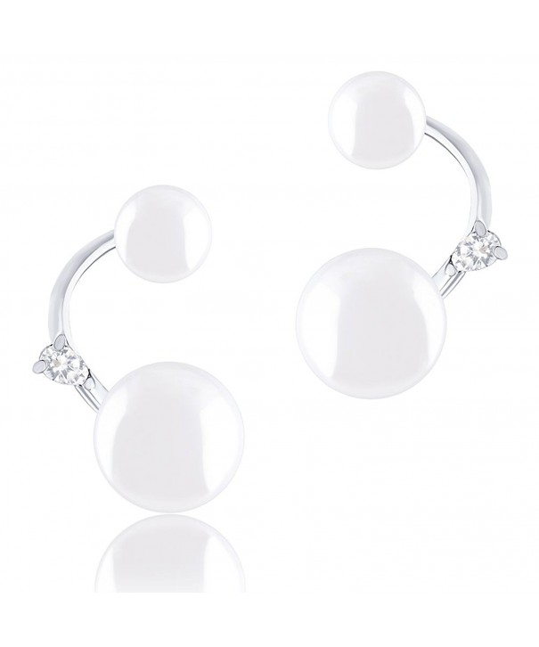 Simulated Zirconia Accented Earrings 8 5 9mm