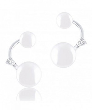 Simulated Zirconia Accented Earrings 8 5 9mm
