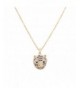Lux Accessories Panther Pendant Necklace