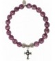 EvaDane Natural Lepidolite Gemstone Bracelet