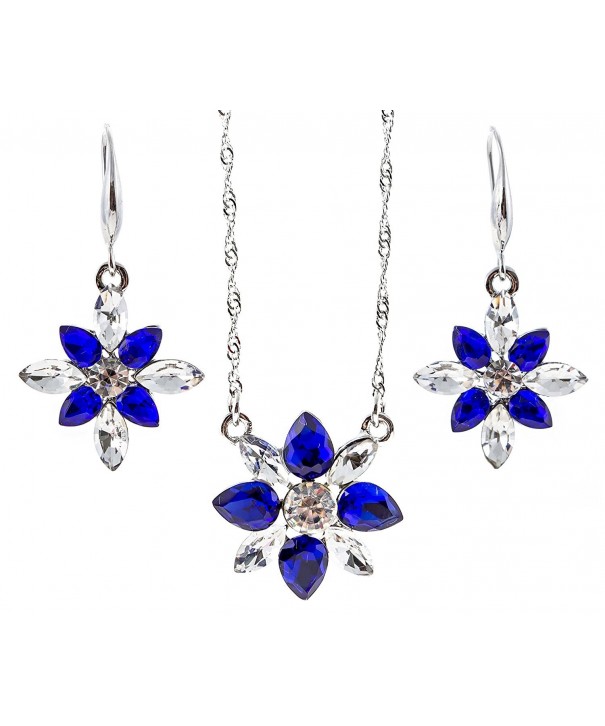 Necklace Crystal Snowflake Earrings Zirconia