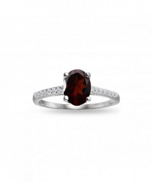 Sterling Silver Garnet White Topaz