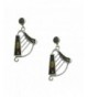 Harp Earrings Silver Connemara Marble