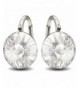 Sterling Swarovski Crystals Leverback Earrings