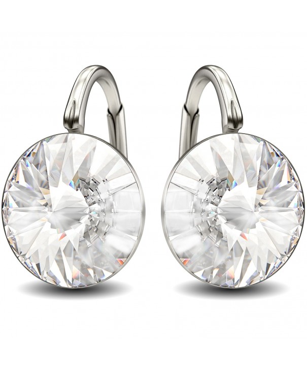 Sterling Swarovski Crystals Leverback Earrings