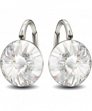 Sterling Swarovski Crystals Leverback Earrings