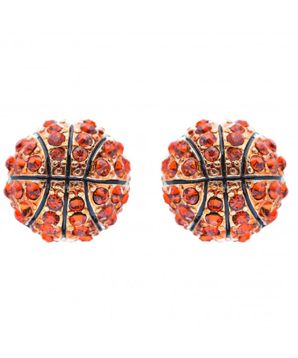 Basketball Crystal Rhinestone Fashion Earrings