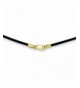 Yellow 1 5mm Black Leather Necklace