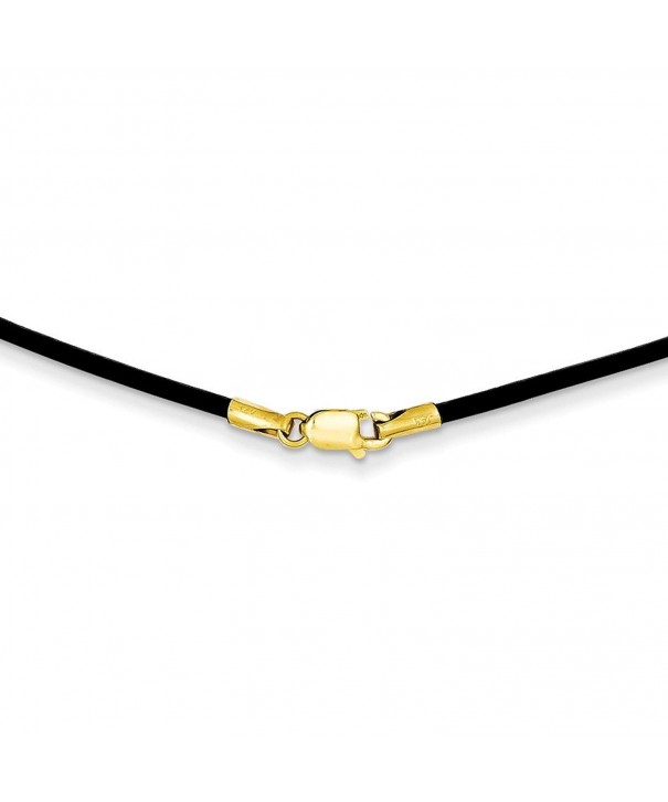 Yellow 1 5mm Black Leather Necklace