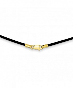 Yellow 1 5mm Black Leather Necklace