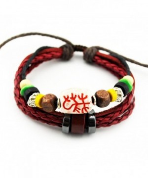 Wild Wind (TM) Christmas Twist Red String Leather Religious Pattern ...