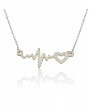 Heartbeat Necklace Lifeline Pendant Sterling