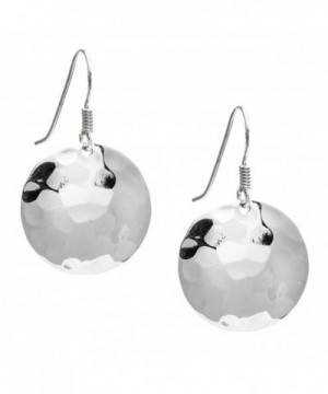 Silverly Womens Sterling Hammered Earrings