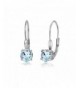 Sterling Silver Topaz Leverback Earrings