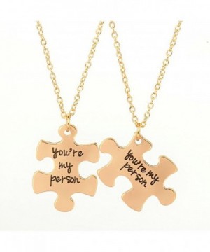 Pendant Puzzle Necklaces Plated Necklace