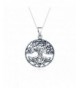 Sterling Silver Necklace Pendant Round