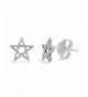 Sterling Silver Wicca Star Earrings