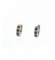 Silver Huggie Earrings Small Stones