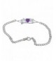 Created Alexandrite Diamond Bracelet Sterling