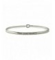 Continually Inspirational Bangle Bracelet Rhodium