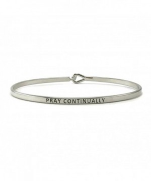 Continually Inspirational Bangle Bracelet Rhodium