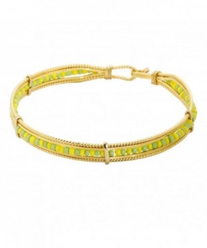 Plated Babalawo Santeria Yellow Bracelet