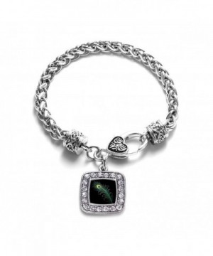 Peacock Feather Classic Silver Bracelet