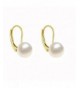 Earrings Leverback Genuine Freshwater Cultured