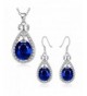 iCAREu Platinum Teardrop Earrings Necklace