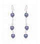 FANZE Silver Tone Earrings Swarovski Crystal