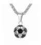 Stainless Steel Enamel Soccer Pendant