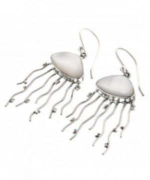 Iridescent Mother Jellyfish Sterling Earrings