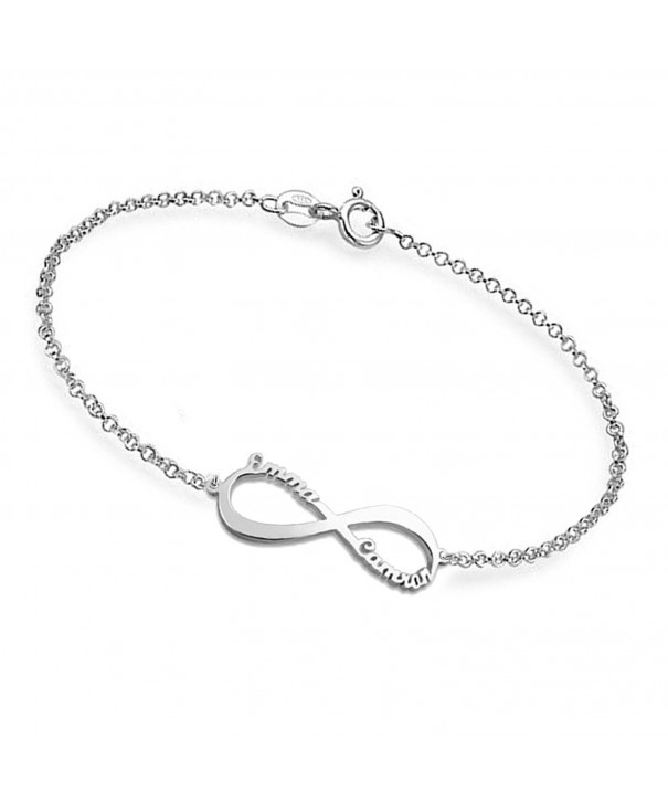 Ouslier Personalized Sterling Infinity Bracelet