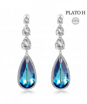 PLATO Teardrop Earrings Swarovski Crystals