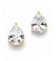 Mariell Pear Shaped Zirconia Solitaire Earrings