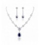 GULICX Zirconia Jewelry Earrings Necklace