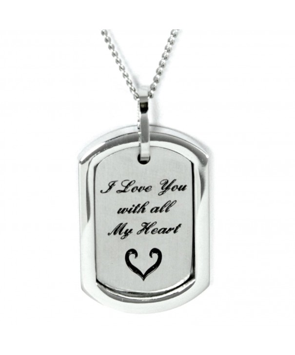 Love You Heart Pendant Necklace