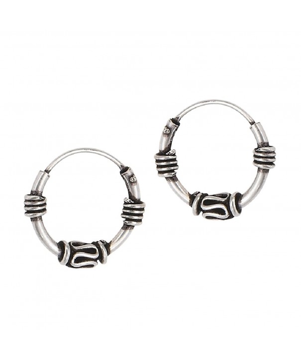 Sterling Silver Tribal Continuous Earrings