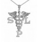 NursingPin Speech Language Pathologist Necklace Silver