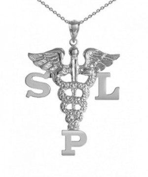 NursingPin Speech Language Pathologist Necklace Silver