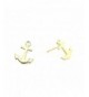 Sterling Silver ANCHOR Stud Earring