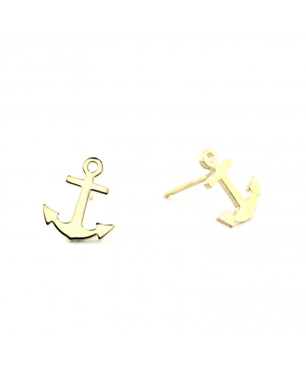 Sterling Silver ANCHOR Stud Earring