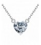 Sterling Necklace Rhodium Heart shape Girlfriend